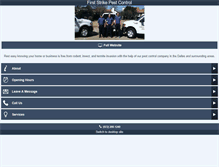 Tablet Screenshot of firststrikepest.com